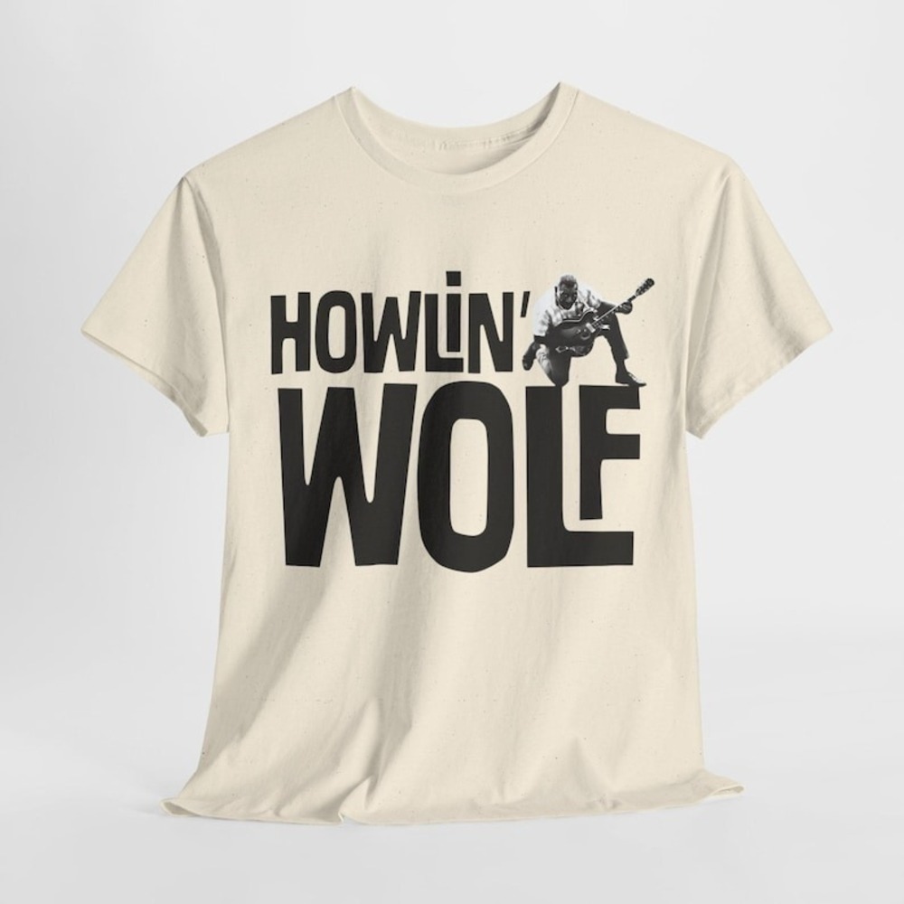Howlin_ Wolf Graphic Tee, Unisex Heavy Cotton Music Shirt